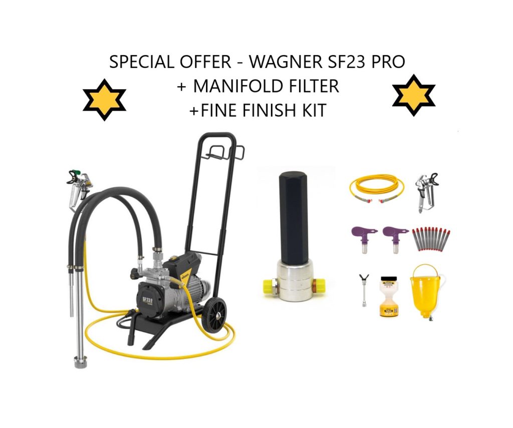 Bunder Offer - Wagner SF23 PRO, Manifold filter & Fine Finish Kit